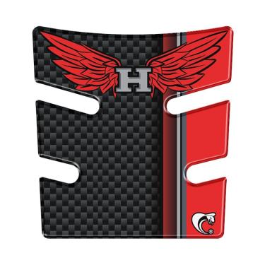 Imagem de Protetor Tankpad Adesivo Resinado Honda Bros 160 25/26 Carbono Vermelho Cor Carbono Vermelho