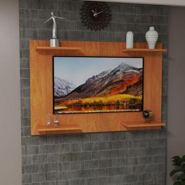 Imagem de Painel De Tv Com 4 Prateleiras Em Mdf Resistente Moderno Nature
