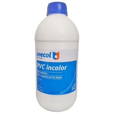 Imagem de Cola Cano PVC Adesivo Plástico Frasco 850g Unecol Profissional Resistente Forte Secagem Rápida