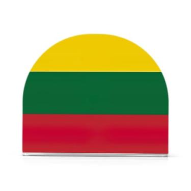 Imagem de Porta-guardanapos de banho com bandeira da Lituânia, porta-guardanapos acrílico para mesas, suporte de guardanapo vertical para jantar cozinha restaurante decoração de casa acessórios de bar