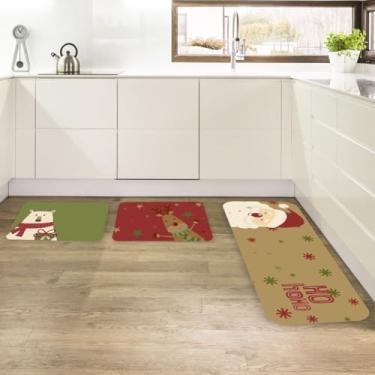 Imagem de Tapetes de Cozinha 3 Peças Antiderrapante Decorativo Home em Poliéster com Base de Borracha (08)
