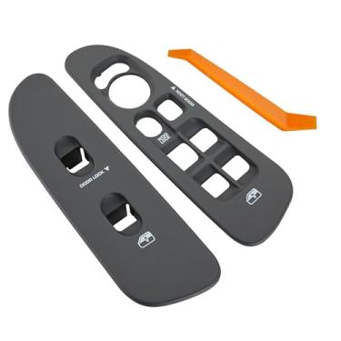 Imagem de ZAPOSTS Painel de interruptor de janela para Dodge Ram 1500/2500/3500 2002-2009, Dakota 2001-2004, Sprinter 2500 2005-2009, painel lateral do motorista e do passageiro cinza