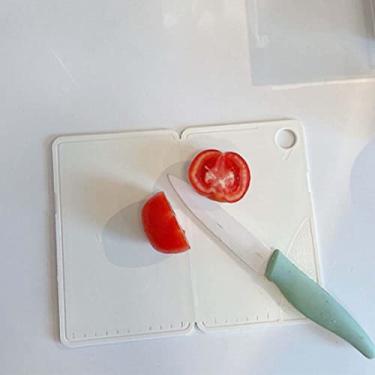 Imagem de GLOGLOW Tábua de Corte Tábua de Corte Dobrável para Cozinha, de Cortar Plástico Portátil, Material PP, 5,6 Onças, Fácil Limpeza, Ideal para Ferramentas de Cozinha para Camping e Piqueniques (Arroz