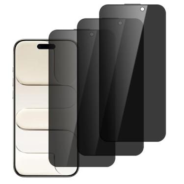 Imagem de DYNASCO Pacote com 3 protetores de tela de privacidade para iPhone Air de 6,5 polegadas, dureza 9H, cobertura total, película de vidro temperado anti-espião para iPhone Air - antiimpressões digitais