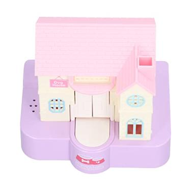 Imagem de GLOGLOW Caixa de Poupança de Dinheiro da Casinha do Banco de Dinheiro, Cofrinho Automático de Engolir Moedas para Crianças, Plástico, 5.71x4.72x5.12 Polegada Decoração Diária (Cachorro da Sorte Roxo)