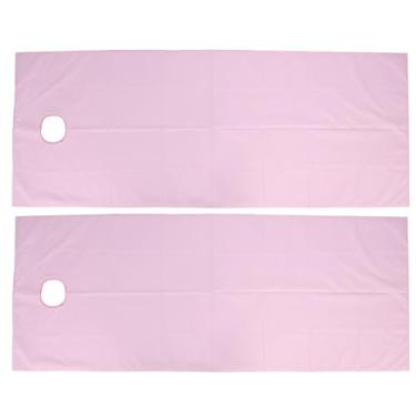 Imagem de Naroote Lençol de Cama para Salão de Beleza, Respirável, à Prova D'água, Spa, Massagem, Cobertura de Mesa para Salão de Beleza, 2 Peças de Poliéster, 78,7 X 29,5 Polegadas (Rosa)
