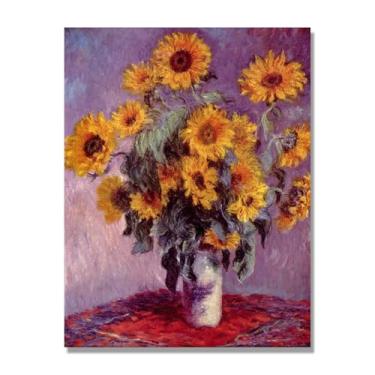 Imagem de NHLDZYH Quadro para cozinha - ainda vida vintage de flores - natureza morta em tela - decoração de parede romântica e acolhedora. B54. 40 x 50 cm apenas tela