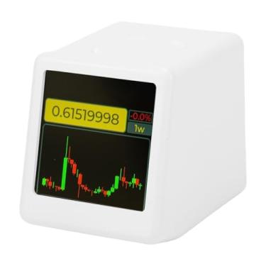 Imagem de VBESTLIFE Bitcoin Ticker, Exibição de Preços Criptográficos Em Tempo Real Com Animações GIF de Relógio de Ponto, para Entusiastas de Criptomoedas de Mesa de Cabeceira (Branca)