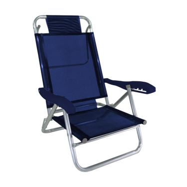 Imagem de Cadeira de Praia Alumínio 5 Posições Banho de Sol Zaka-Unissex