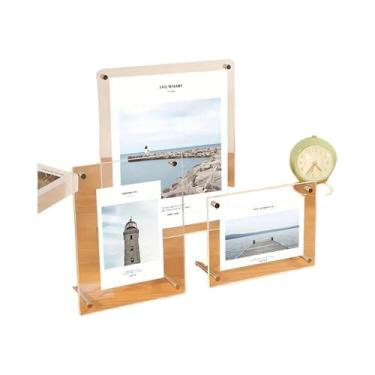 Imagem de Pacote De 1 Porta-Retrato De Acrílico De 5-10 Polegadas, Suporte Cláss