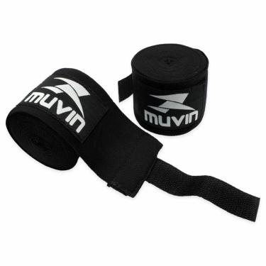 Imagem de Bandagem Elástica Muvin 3 m  e Alça para Polegar - Proteção para Mãos e Punhos - Boxe-Unissex