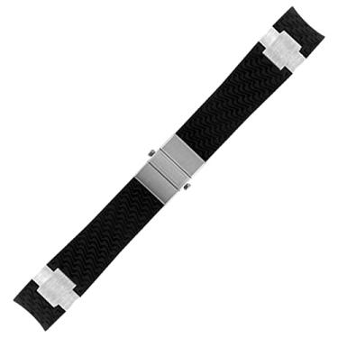 Imagem de ONECMN Pulseira de relógio à prova d'água para Ulysse Nardin pulseira de borracha de silicone pulseiras esportivas pulseiras de reposição acessórios de relógio peças (cor: 23, tamanho: 22mm)