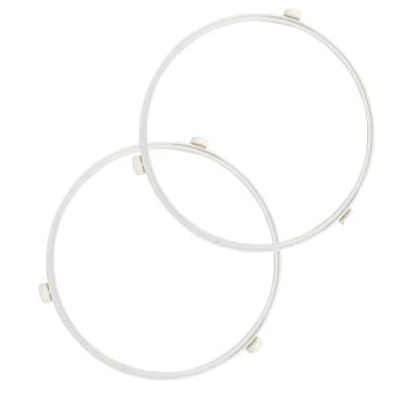 Imagem de Pacote com 2 WB06X10705 Anel giratório para micro-ondas GE, rolo de anel giratório WB06X10705, suporte de bandeja de placa de vidro