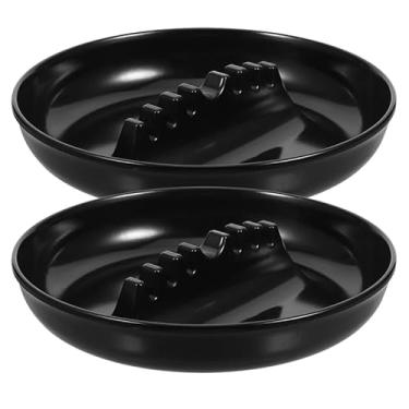 Imagem de CHILDWEET 2 peças cinzeiro redondo com compartimentos para carro e casa design sem fumaça para fácil acesso elegante suporte de cinzeiro automotivo para uso na mesa