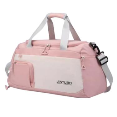 Imagem de Bolsa Mala De Mão 10kg Viagem Academia Bordo Grande Avião Alça ajustável Área Seca Área Molhada (Rosa)