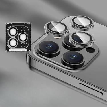Imagem de 2 peças de protetor de lente de câmera para iPhone 17 Pro Max/17 Pro, anel individual de metal (preto)
