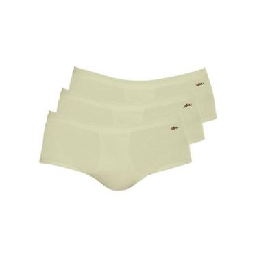 Imagem de Kit com 3 Cuecas Slip Zorba com Abertura 185, Bege, G