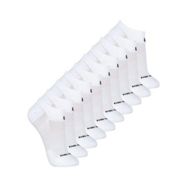 Imagem de Kit com 10 Meias Performance Corrida Lupo 3350-003, Branco, 41-44