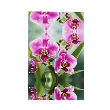 Imagem de XLLingL Toalhas de cozinha de waffle com estampa de orquídea, panos de prato de microfibra, perfeitos para decoração e limpeza de cozinha - 1 peça