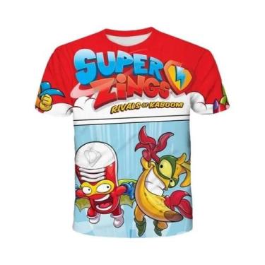 Imagem de Camiseta Infantil De Manga Curta Com Estampa De Anime Super Zings, Est