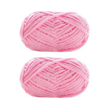 Imagem de Fio De Veludo Grosso 2 Peças 50g Cada Lã Chenille Macia Para Tricô Art