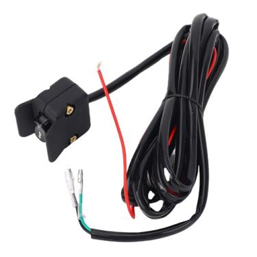 Imagem de KUIDAMOS Kit de Interruptor de Polegar para Guincho Utv, à Prova de Intempéries, 12v, Controle Liga/desliga, para Kfi St17 A2500 Fio de 10 Pés, Preto