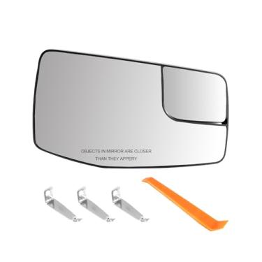 Imagem de Vidro retrovisor do lado direito do passageiro adequado para Chevy Silverado 1500 GMC Sierra 1500 2019-2024, vidro espelhado aquecido com placa de suporte substitui GM1324159 84309708