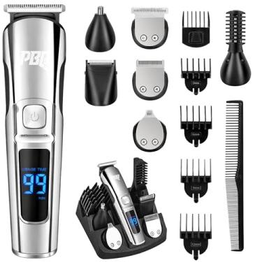 Imagem de Aparador masculino possui barbeador elétrico à prova d'água para suas necessidades, incluindo nariz, corpo, rosto e bigode, barbeadores de cabelo sem fio para homens, kit de cuidados pessoais, cor