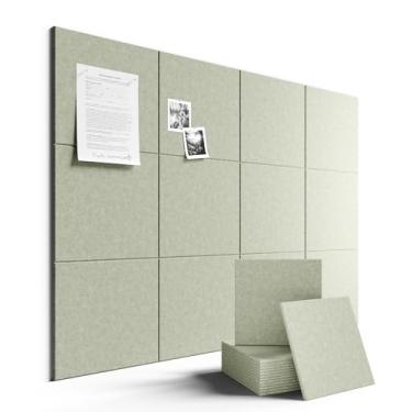 Imagem de Fluxynara Quadro de avisos grande de feltro 122 cm x 91 cm Alternativo para quadro de cortiça - pacote com 12 com 70 abas adesivas removíveis seguras, quadros de cortiça para paredes, quadro de