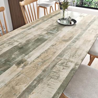 Imagem de Skyblur Papel de contato envelhecido com bloco de açougueiro para bancadas papel de parede de madeira vintage autoadesivo Shiplap para armários de quarto papel de contato de grão de madeira