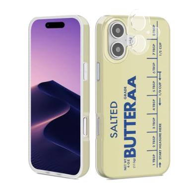 Imagem de GEQCDBN Capa compatível com iPhone 17, capa protetora de TPU (poliuretano termoplástico) à prova de choque e estética moderna em bastão de manteiga salgada para mulheres, homens e meninas de 6,1