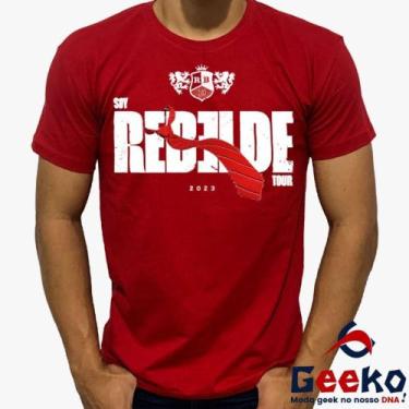 Imagem de Camiseta Soy Rebelde Tour 100% Algodão RBD Geeko, Vermelho gola careca