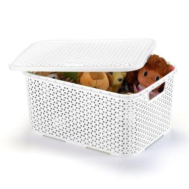 Imagem de Caixa Organizadora Retangular Branca Mosaico 16L - ARTHI, U