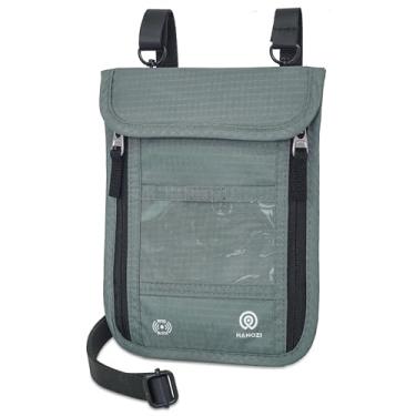 Imagem de HANOZI Carteira de viagem para pescoço – Bolsa de viagem e porta-passaporte com bloqueio de RFID para mulheres e homens – Carteira de viagem fina para manter seu dinheiro, passaporte, cartões de