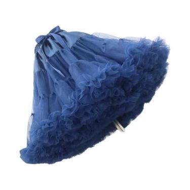 Imagem de Saia De Tule Plissada Em Camadas Branca E Preta Para Mulheres, Saia Pu