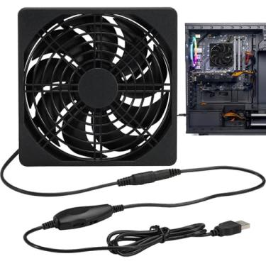 Imagem de Ventilador USB Refrescante,Ventoinha Portátil de 5V com 3 Velocidades,Ventilador USB De Arrefecimento De 120 Milímetros - Para Tablet TV Receptor Roteador CPU Dissipador De Calor Gabinete
