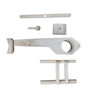 Imagem de Brinquedo montar Helicóptero de Madeira Médio 6 peças