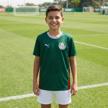 Imagem de Camiseta Futebol Puma Palmeiras Torcedor Home Jersey Jr 26 Verde 14