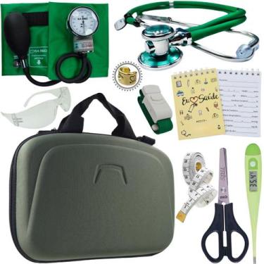 Imagem de Kit Maleta Luxo Estagio Aparelho de Pressao Estetoscopio - Love Saude,