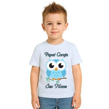 Imagem de Camiseta Papai Coruja Azul Dia dos Pais Personalizada - Use P4, Branco