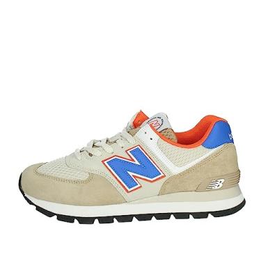 Imagem de New Balance Tênis masculino 574, Marrom, azul, 12.5 Women/11 Men