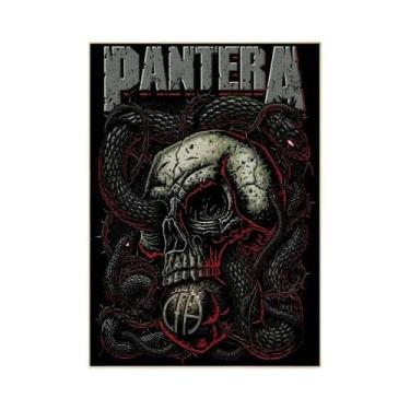 Imagem de Pôster Vintage Da Banda Pantera Em HD, À Prova d'Água, Autoadesivo, De
