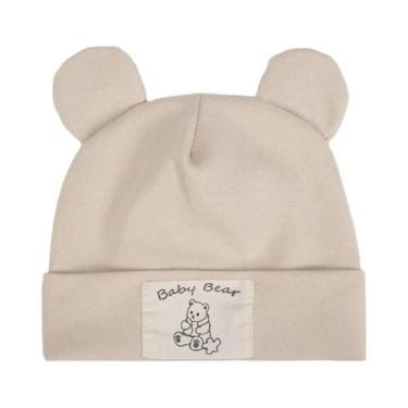 Imagem de Toucas Turbante Com Orelhas De Urso Para Bebês Em Cashmere Sintético P