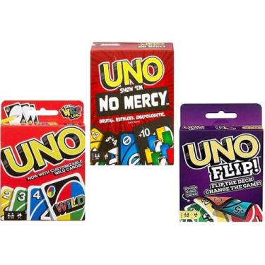 Imagem de Jogo de Cartas Mattel Uno No Mercy, Uno & Flip Combo Pack