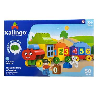 Imagem de Blocos De Montar Trenzinho dos Números 50 Peças Xalingo