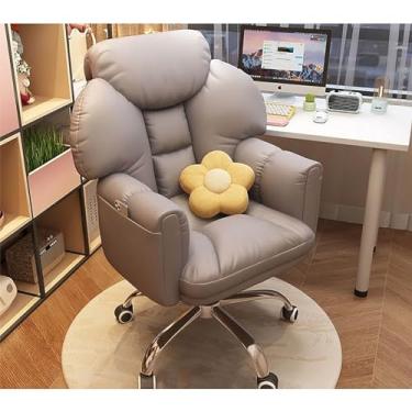 Imagem de Cadeira de jogos com apoio para os pés e suporte lombar – Cadeira ergonômica de escritório com encosto alto para trabalho ou casa – Cadeira de jogador ajustável