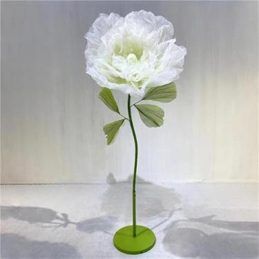 Imagem de Flores artificiais gigantes, decorações florais de seda grandes para casamentos, vitrines e adereços de fotografia - Perfeito para fundos de eventos e exibições