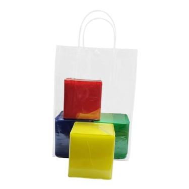 Imagem de oshhni Conjunto de 4 Dados com Bolsos, Cubos de Bolso, Blocos de Empilhar com Bolsa de Armazenamento - Brinquedo Educativo para Crianças de 2 a 6 Anos