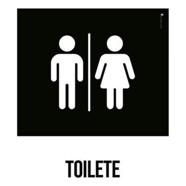 Imagem de Kit 3 Placas Desenho - Toilete