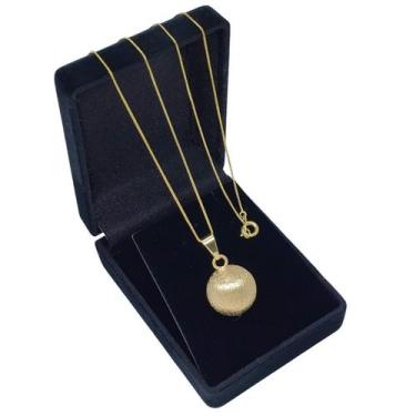 Imagem de Colar Com Pingente Bola Banho De Ouro 18k 3452 - Trs Chic Joias
